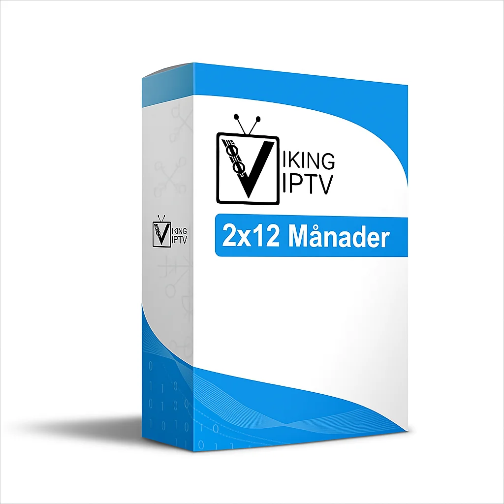 12 Månader (2 Anslutning) IPTV Med VIKING IPTV